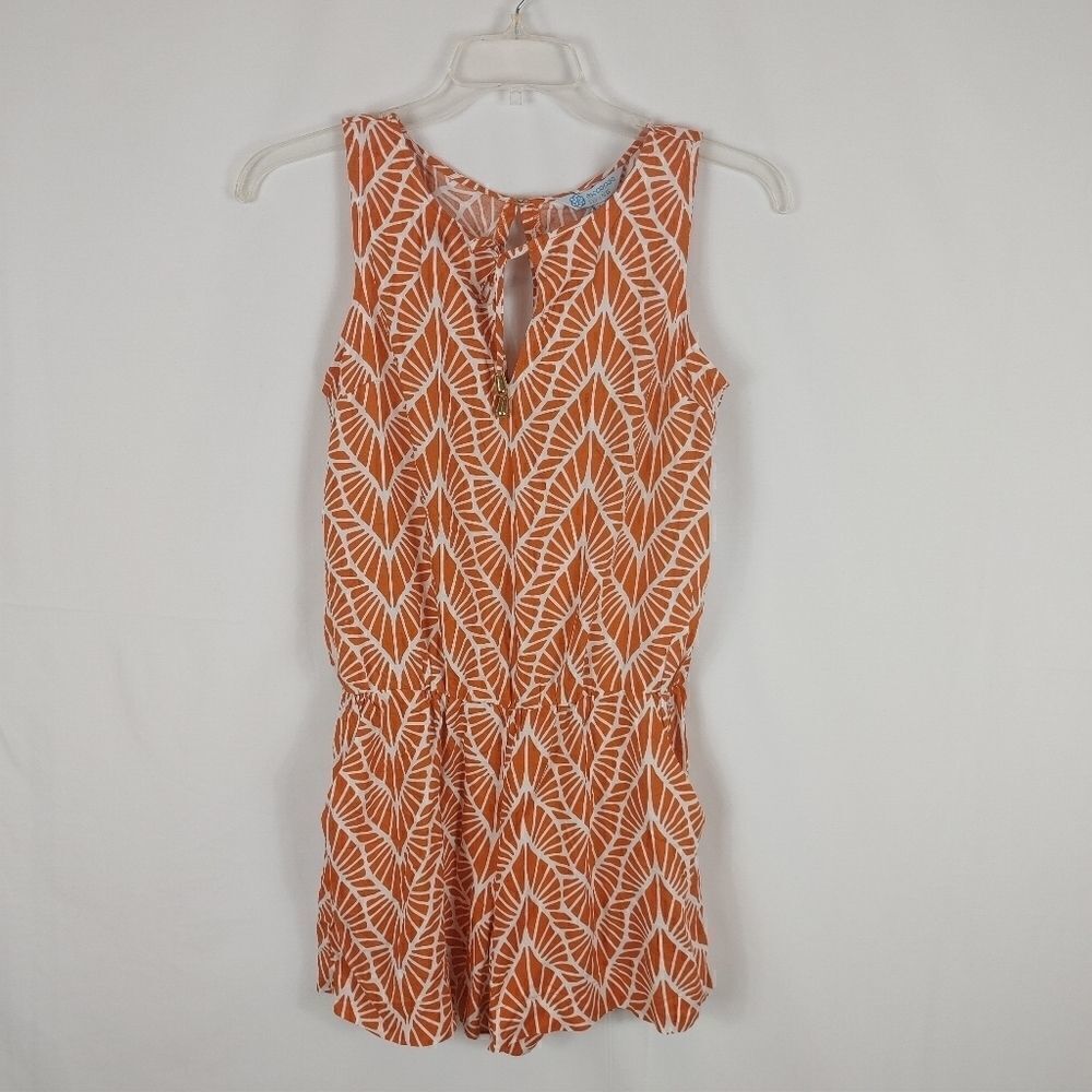 Escapada Living Sleeveless Joss Romper In White/Bu